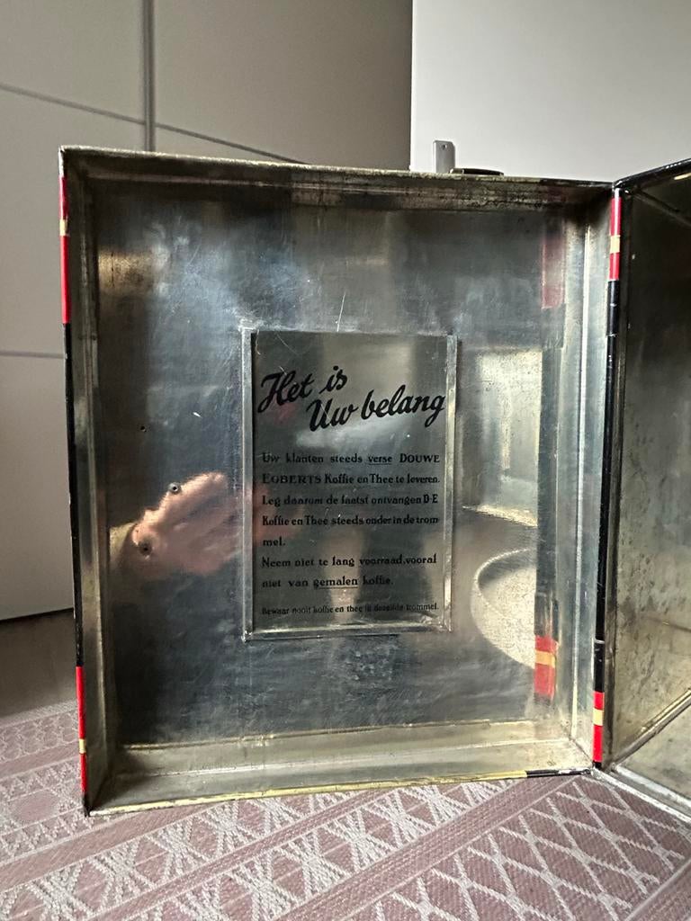 Douwe Egberts dubbeldeurs blik, Verzamelen, Blikken, Ophalen of Verzenden, Gebruikt, Koffie, Douwe Egberts