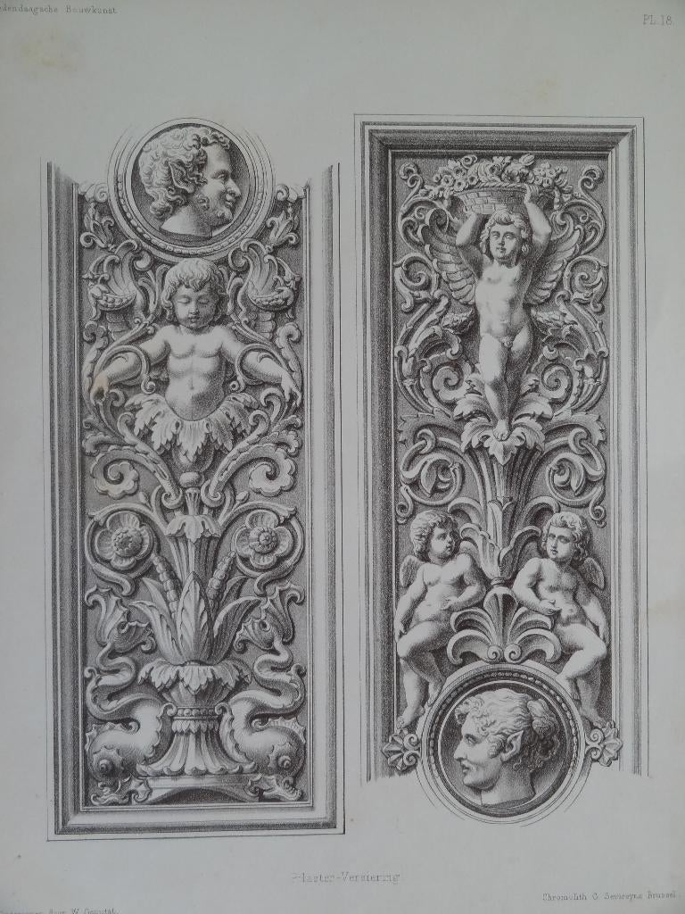 Lithos Pilaster kapitelen en versiering G. Severeyns Brussel, Verzenden
