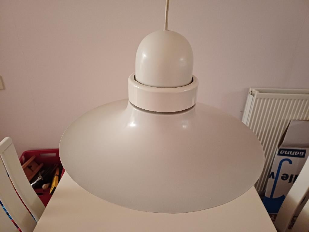Retro eethoek en bijpassende hanglamp, Huis en Inrichting, Complete eetkamers, Ophalen, Gebruikt, Retro, 4 tot 6 stoelen