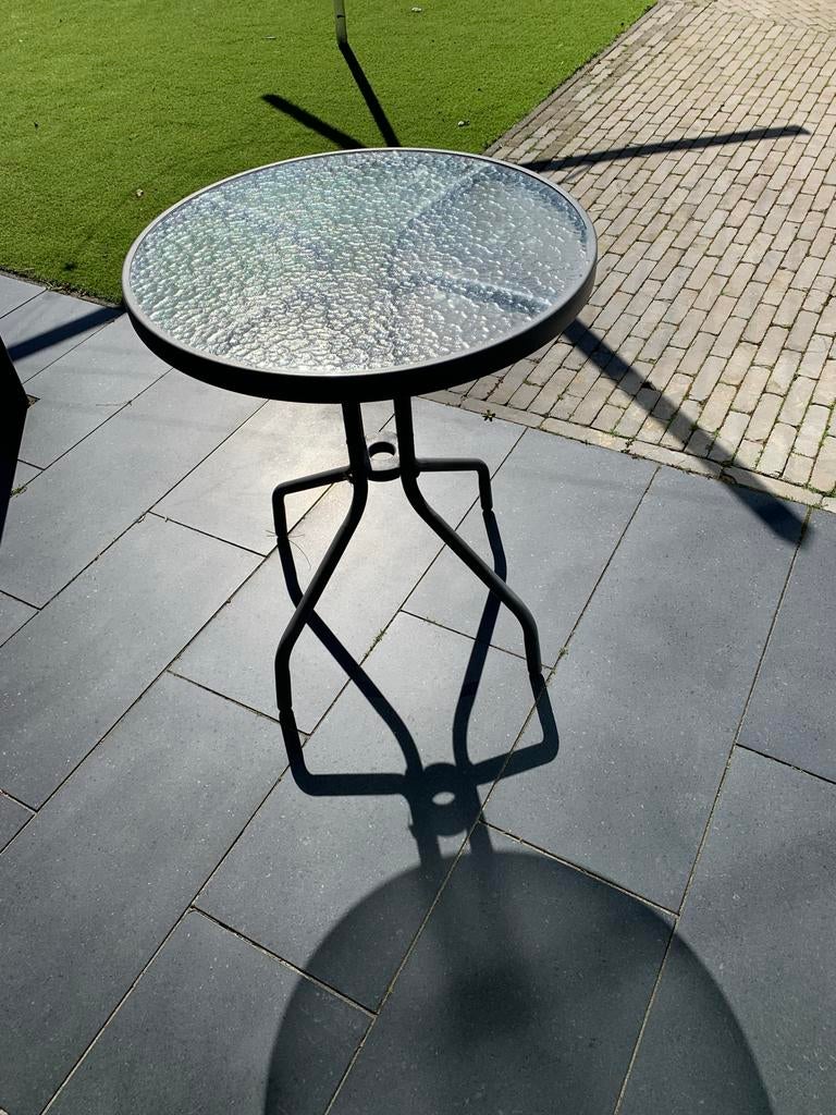Bistro tafeltje, Tuin en Terras, Tuintafels, Ophalen, Gebruikt, Rond, Metaal