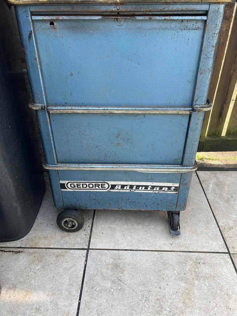Gedore gereedschapswagen / gereedschapskist op wielen, Doe-het-zelf en Verbouw, Gereedschapskisten, Ophalen, Gebruikt