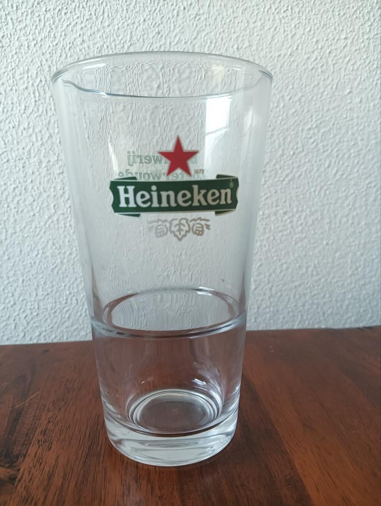 Glas Heineken 50 jaar Brouwerij Zoeterwoude, Verzamelen, Ophalen of Verzenden, Zo goed als nieuw, Glas of Glazen, Heineken