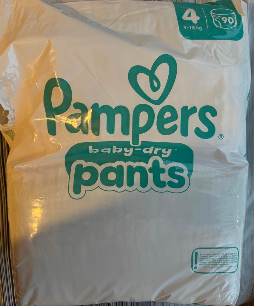 Pampers Baby-Dry Pants Maat 4 (9-15 kg) - 90 luiers, Ophalen, Nieuw