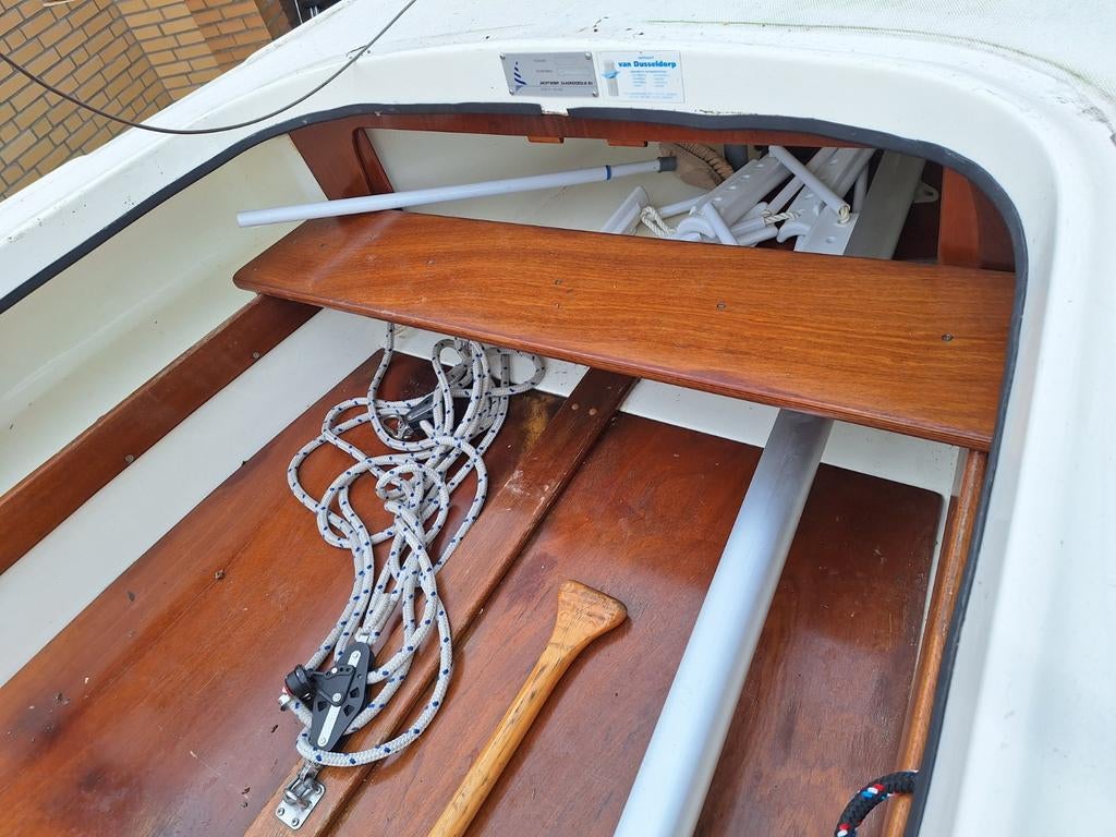 Centaur zeilbootje incl trailer en 6PK Mercury BB, Ophalen, Gebruikt, 6 meter of meer, Buitenboordmotor