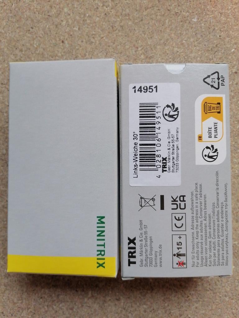 Minitrix 14951, Verzenden, Gelijkstroom, Rails, Trix