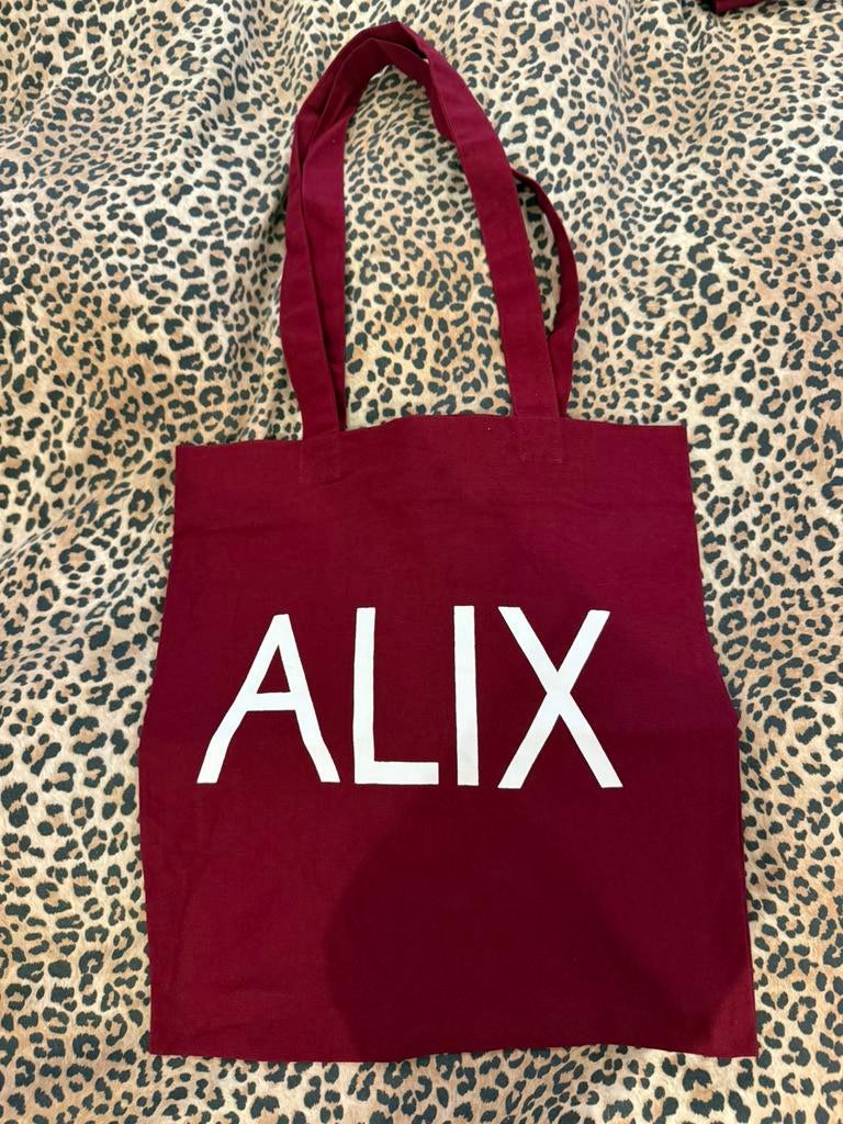 Alix the label dun stoffen tasje bordeaux, Ophalen, Nieuw, Rood