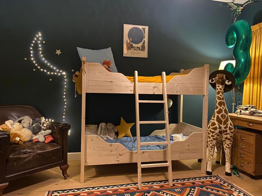 Junior Stapelbed 70x150 NU GRATIS BODEMS EN TRAP, Ophalen, Nieuw, Stapelbed