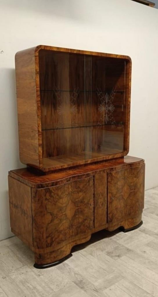 Mid -century/Art Deco
invloeden buffetkast uit Polen 50'/60', Ntp, Glas, Ntp, 150 tot 200 cm