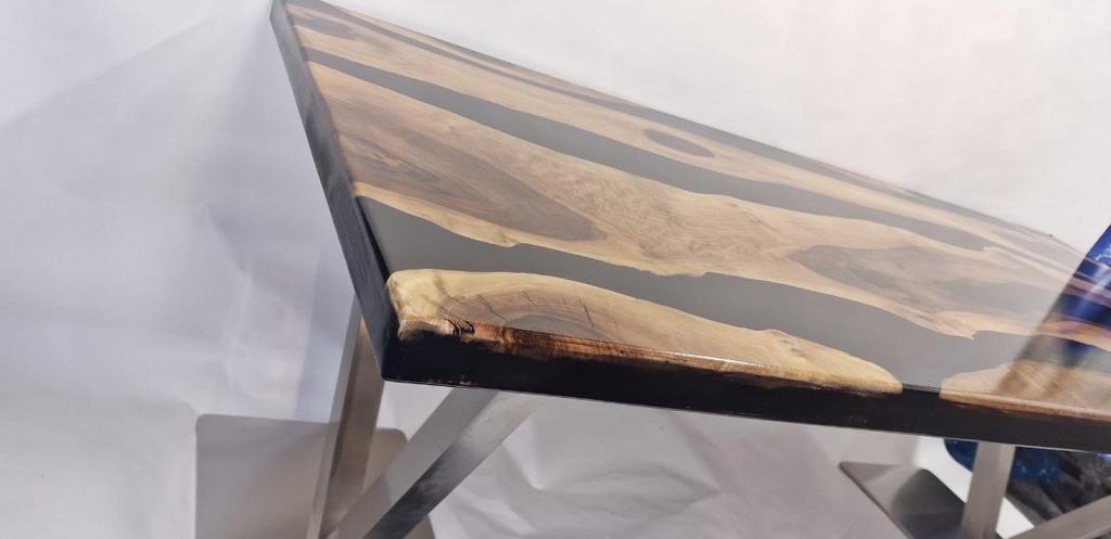 Epoxy rivier tafel met onderstel, nu 10% korting, Huis en Inrichting, Tafels | Eettafels, Nieuw, Vijf personen of meer, Rechthoekig