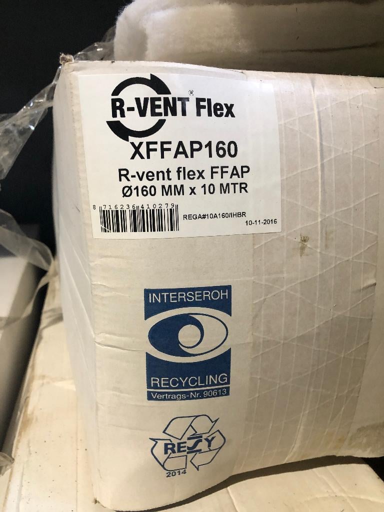 Flexibele slang akoestisch FFAP aluminium Ø 160mm. L. 10m., Doe-het-zelf en Verbouw, Ventilatie en Afzuiging, Ophalen, Nieuw, Ventilator en Afzuiger