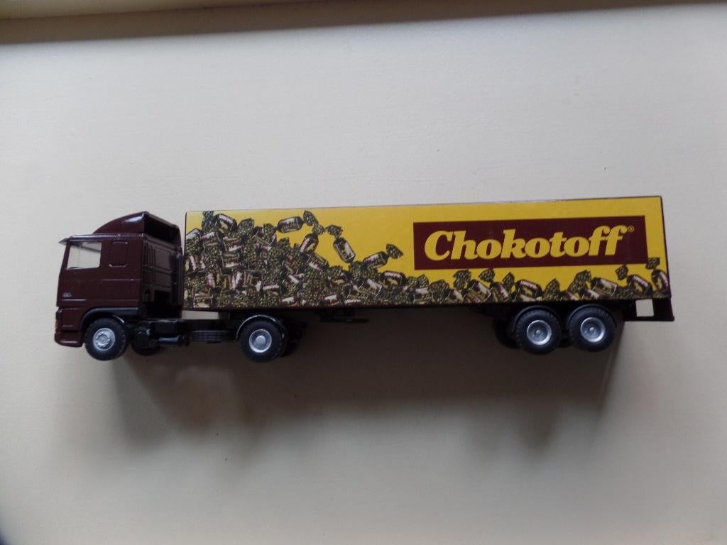 DAF trekker/oplegger Lion Toys Chocotoff, Verzenden, Gebruikt, Bus of Vrachtwagen, Lion Toys