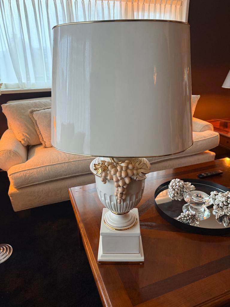 Italiaanse Vintage Lamp met Druiven en Gouden Details, Ophalen