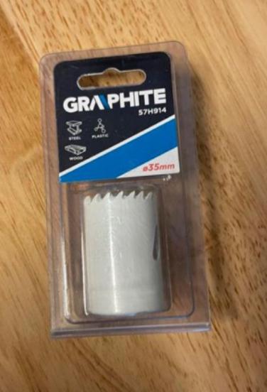 Gatenboor 35x38mm Graphite 57H914, Doe-het-zelf en Verbouw, Gereedschap | Boormachines, Ophalen of Verzenden, Nieuw