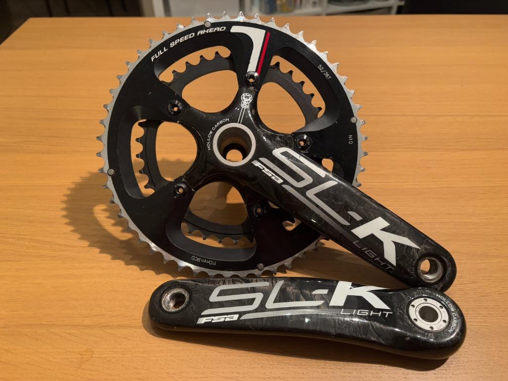 FSA SLK light carbon crank BB 30 172.5 52-38, Fietsen en Brommers, Fietsonderdelen, Verzenden, Zo goed als nieuw, Crankstel of Pedalen