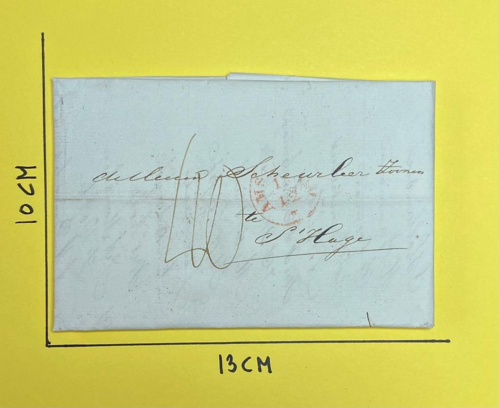 Nederland posthistorie Amsterdam-Den Haag 12 december 1846, Verzenden, Envelop