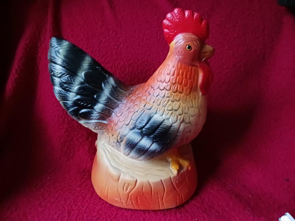 🐓 Haan (die kan kraaien) met klei ei🐣, Ophalen of Verzenden, Gebruikt, Dier