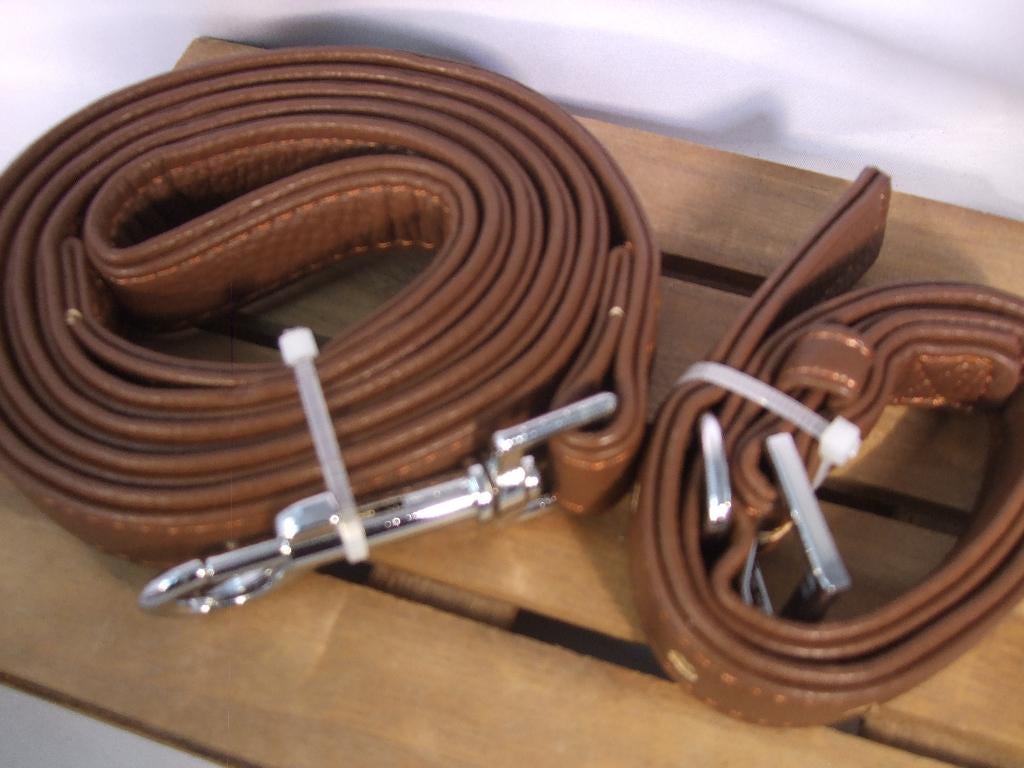 Hondenriem en Halsband, Bruin, maat M, Verzenden, Nieuw, Hondenriem