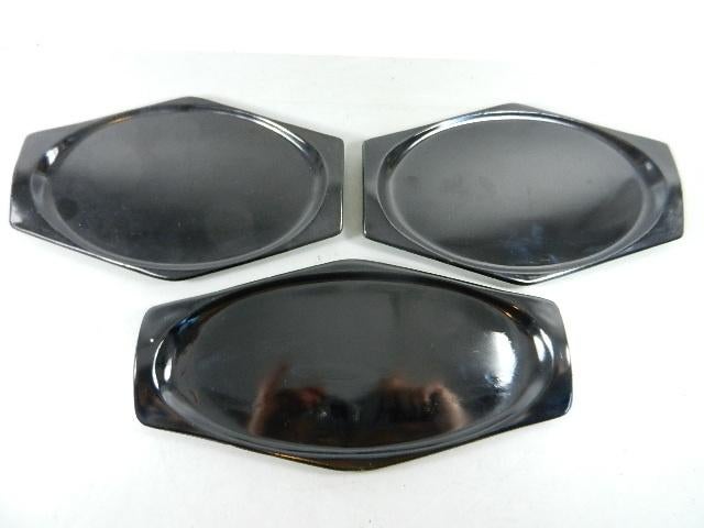 3 Copier schaaltjes / dienblaadjes Leerdam, Antiek en Kunst, Ophalen of Verzenden