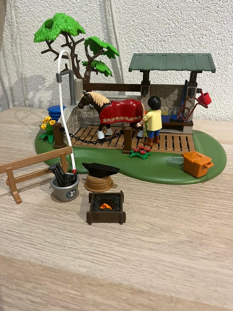 Playmobil wasplaatst met paard 5225, Kinderen en Baby's, Speelgoed | Playmobil, Ophalen, Zo goed als nieuw