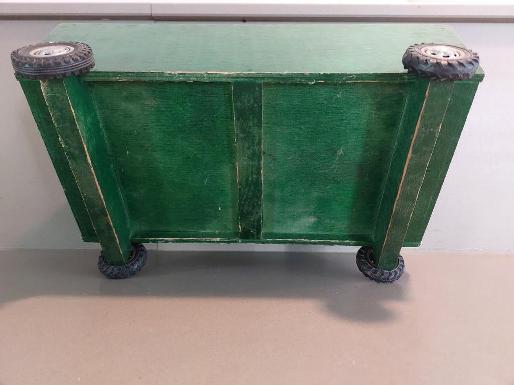 Vintage ADO Houten Aanhanger met Blokken - Ko Verzuu, Ophalen of Verzenden