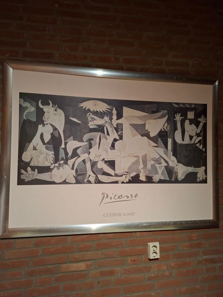 Picasso Guernica 1937 Schilderij - Groot Formaat, Ingelijst, Ophalen of Verzenden