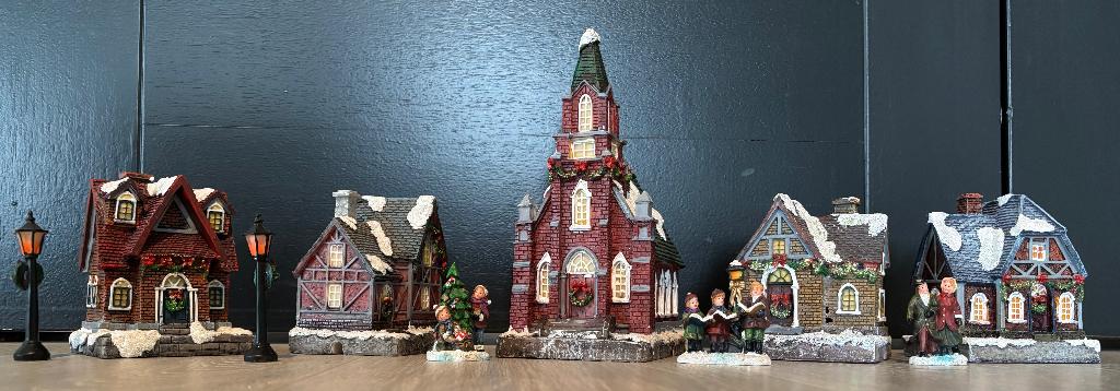 Miniatuur dorp Kerstsfeer, Ophalen of Verzenden, Zo goed als nieuw