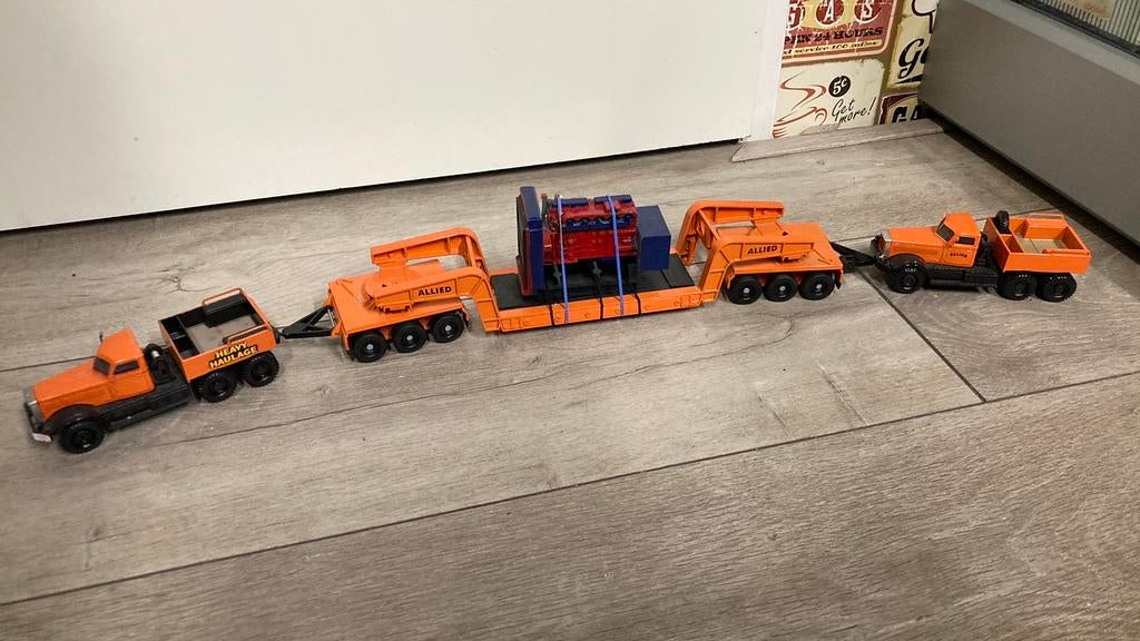 Corgi toys zwaartransport dieplader met 2 trekkers, Ophalen of Verzenden, Zo goed als nieuw, Bus of Vrachtwagen, Corgi