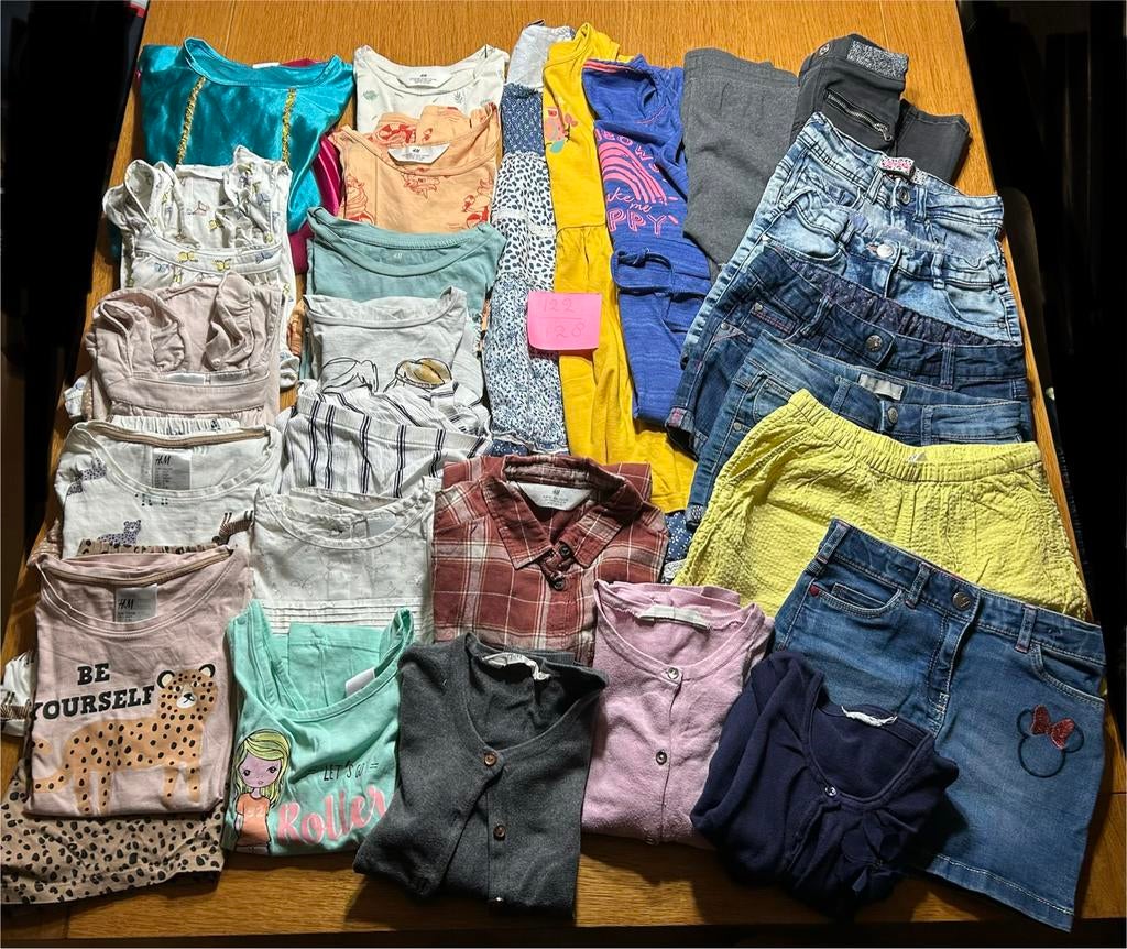 Meisjes kleding pakket maat 122/128, Ophalen, Gebruikt, Maat 128