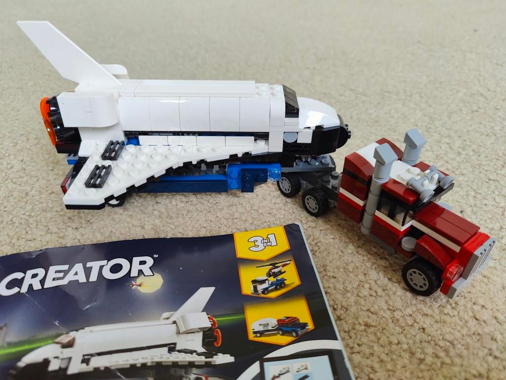 Lego Creator 31091 Vrachtwagen met Spaceshuttle, Kinderen en Baby's, Speelgoed | Duplo en Lego, Ophalen of Verzenden, Gebruikt