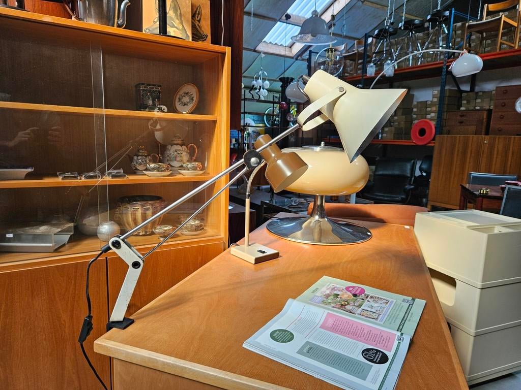Vintage Ikea bureaulamp, Gebruikt, Vintage, Ophalen of Verzenden, Metaal