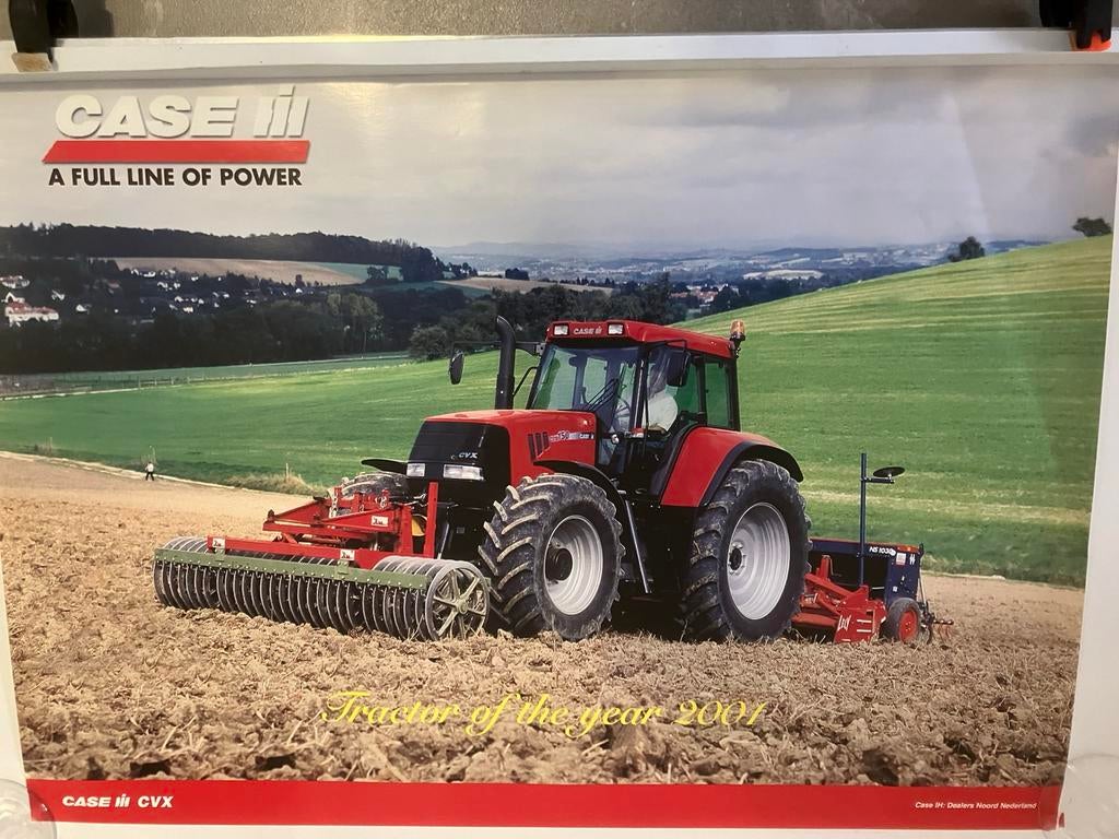 Case IH  CVX Tractor of the Year 2001 poster, Verzamelen, Ophalen of Verzenden, A1 t/m A3, Film en Tv