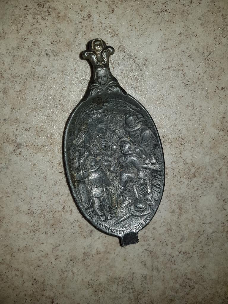 Tin asbakje kurz real pewter tiel, Ophalen of Verzenden