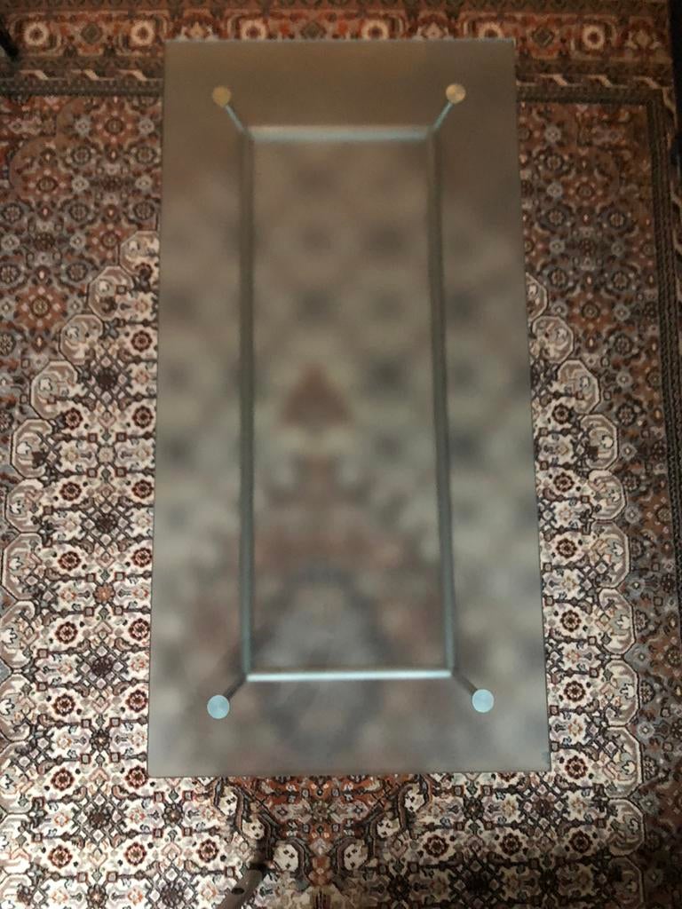 Rolf Benz matglazen salontafel, Huis en Inrichting, Ophalen, 100 tot 150 cm, 50 tot 100 cm, Zo goed als nieuw