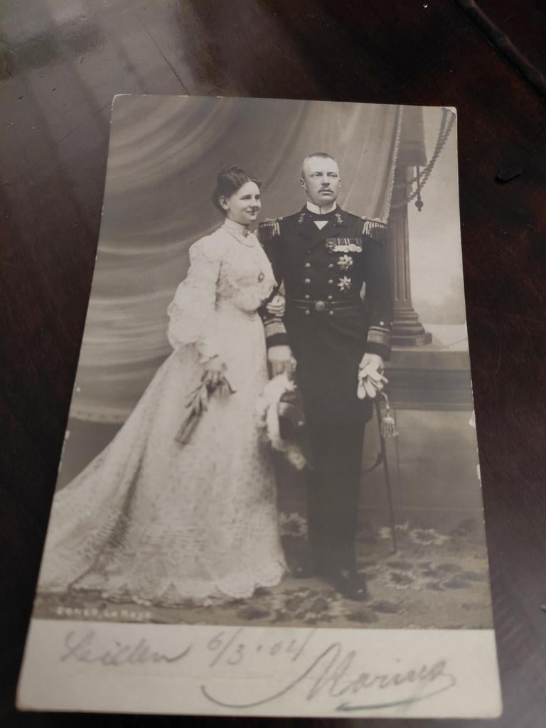 Koningin Wilhelmina en Prins Hendrik, Ophalen of Verzenden, Zo goed als nieuw, Nederland, Kaart, Foto of Prent