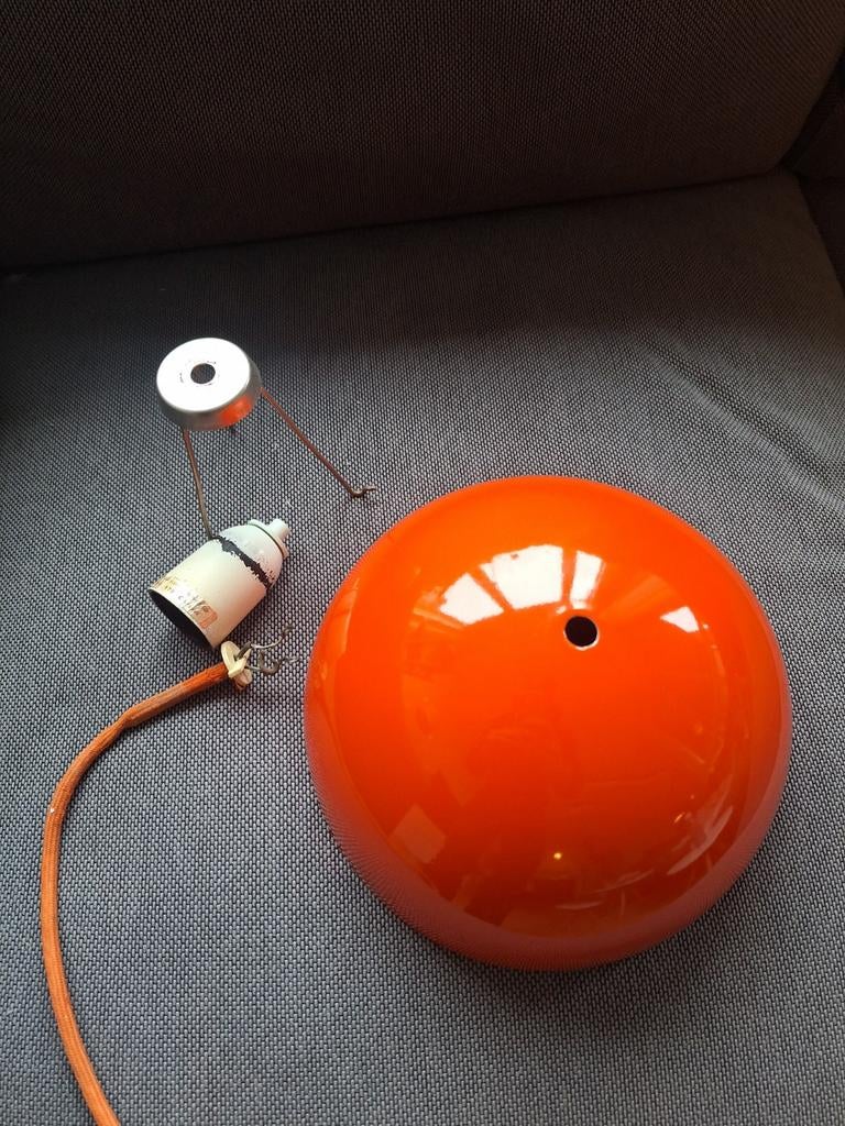 Oranje vintage VP1 Verner Panton Flowerpot Lamp Onderdelen, Gebruikt, Overige materialen, Vintage, Ophalen of Verzenden