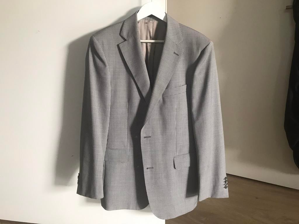 Eduard Dressler Colbert Heren *  maat 48 geruit 100% Mureno, Ophalen of Verzenden, Zo goed als nieuw, Maat 48/50 (M), Zwart