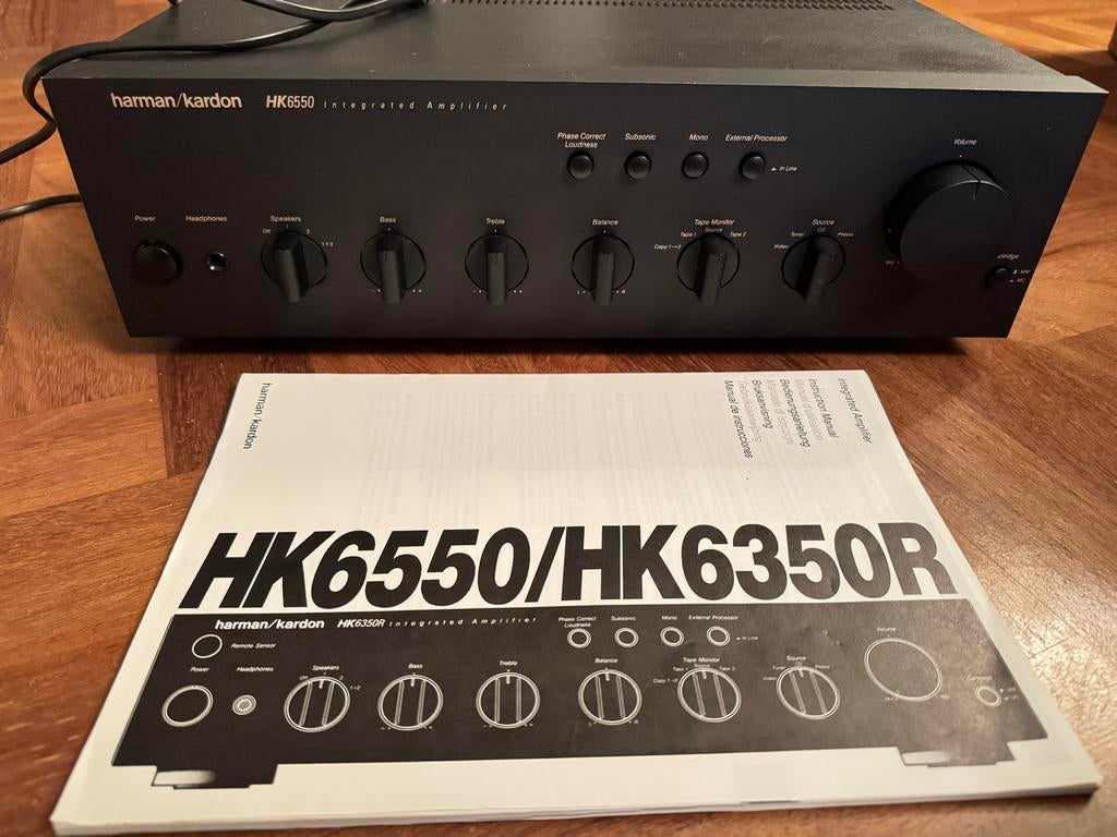 Harman Kardon HK 6550 geintegr. Versterker phono!Nieuwstaat, Zo goed als nieuw, Ophalen, Overige merken, Minder dan 60 watt