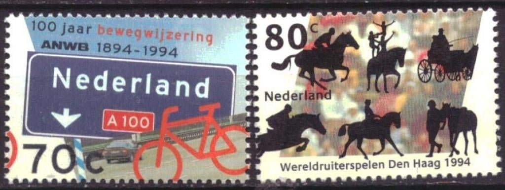 Nederland 1994 - nvph 1616 -1617 - 100 jaar ANWB, Postzegels en Munten, Ophalen of Verzenden, Na 1940, Postfris