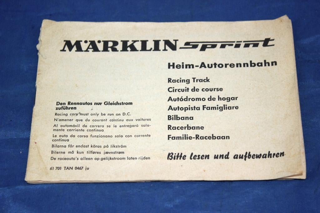 Märklin Sprint Handleiding familie racebaan., Kinderen en Baby's, Speelgoed | Racebanen, Overige merken, Gebruikt, Onderdelen