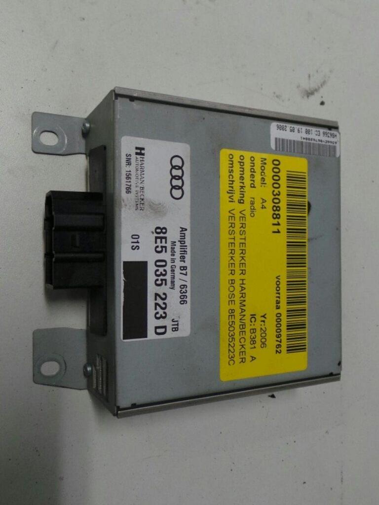 AUDI A4 2.0 TDI S-LINE VERSTERKER UNIT AUDIO 2006, Ophalen of Verzenden, Gebruikt, Stiba lid