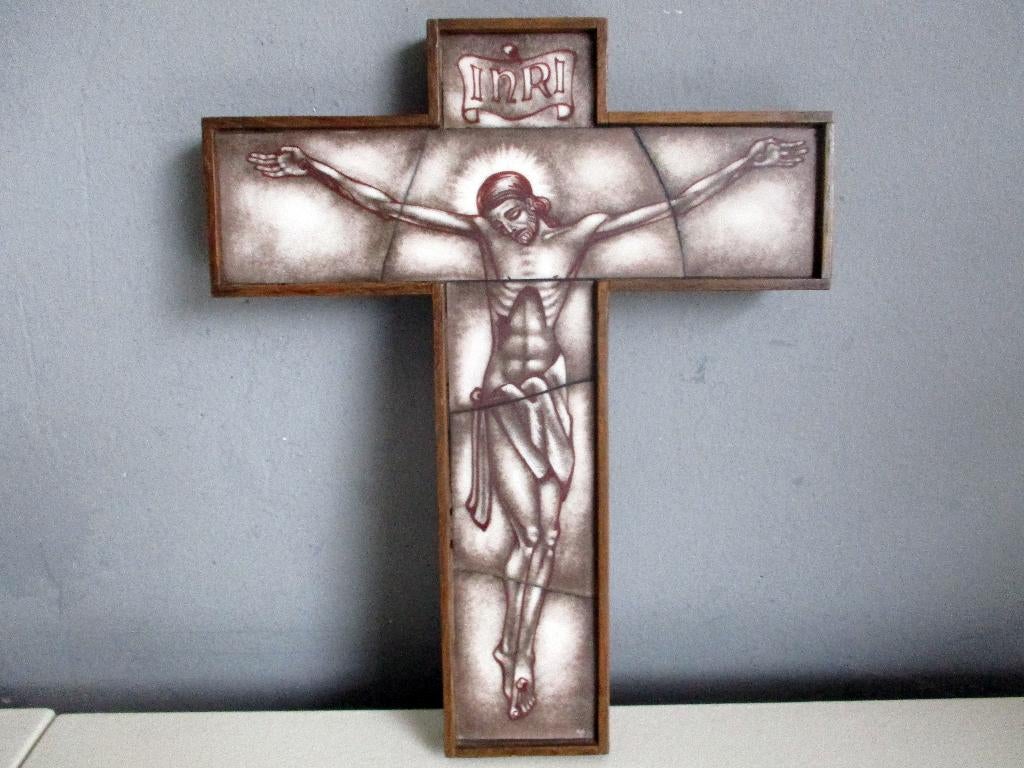 Opaline kruis jezus crucefix van Paridon Amsterdam, Ophalen of Verzenden