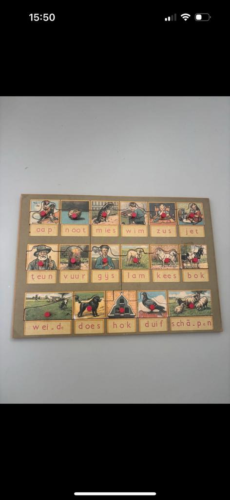 Antiek aap noot mies oud hollands kind puzzel speelgoed, Ophalen of Verzenden, Zo goed als nieuw, 6 jaar of ouder, Van hout