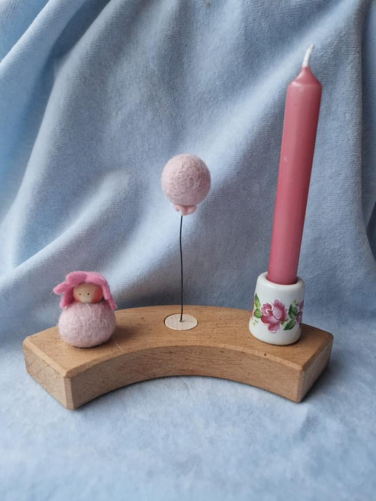 Jaarring vilt steker Vrije School Seizoenstafel verjaardag, Verzenden, Nieuw, Overige materialen, Minder dan 25 cm