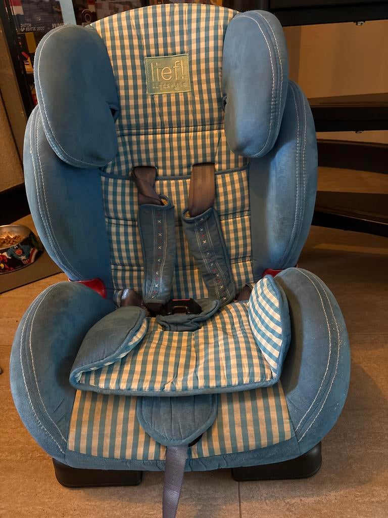 Lief! Autostoel Casper - Blauw/Wit, Verstelbare rugleuning, 9 t/m 36 kg, Ophalen, Overige merken