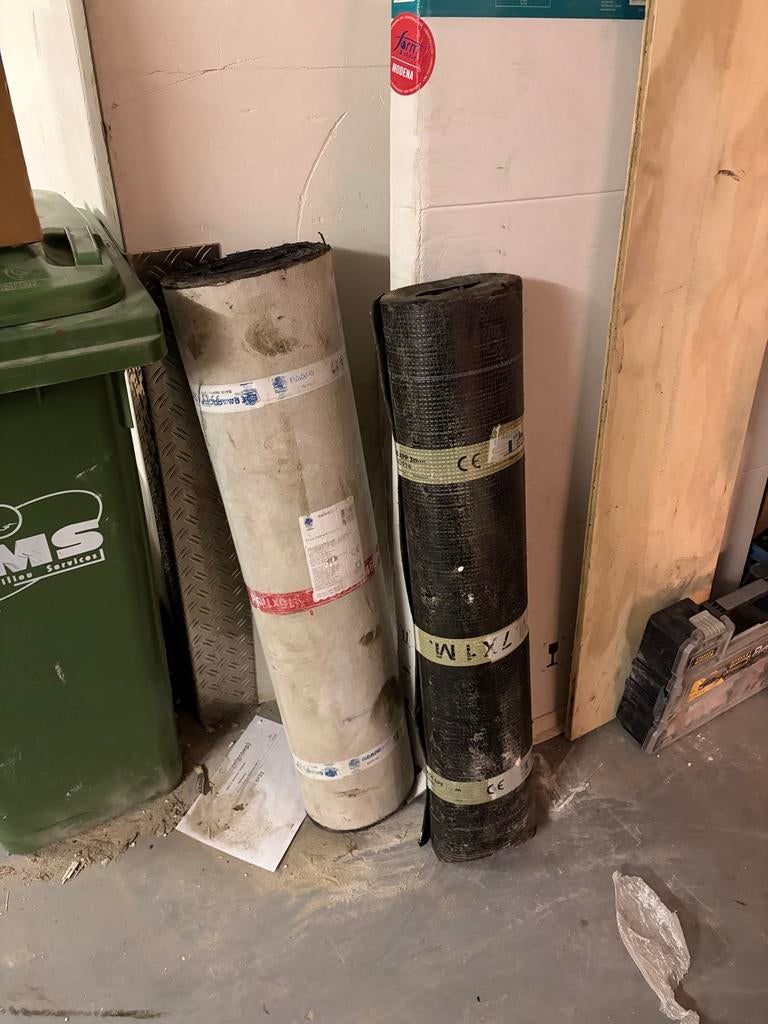 Dakleer rollen - Verschillende types, Overige materialen, Gebruikt, Zwart, Ophalen of Verzenden