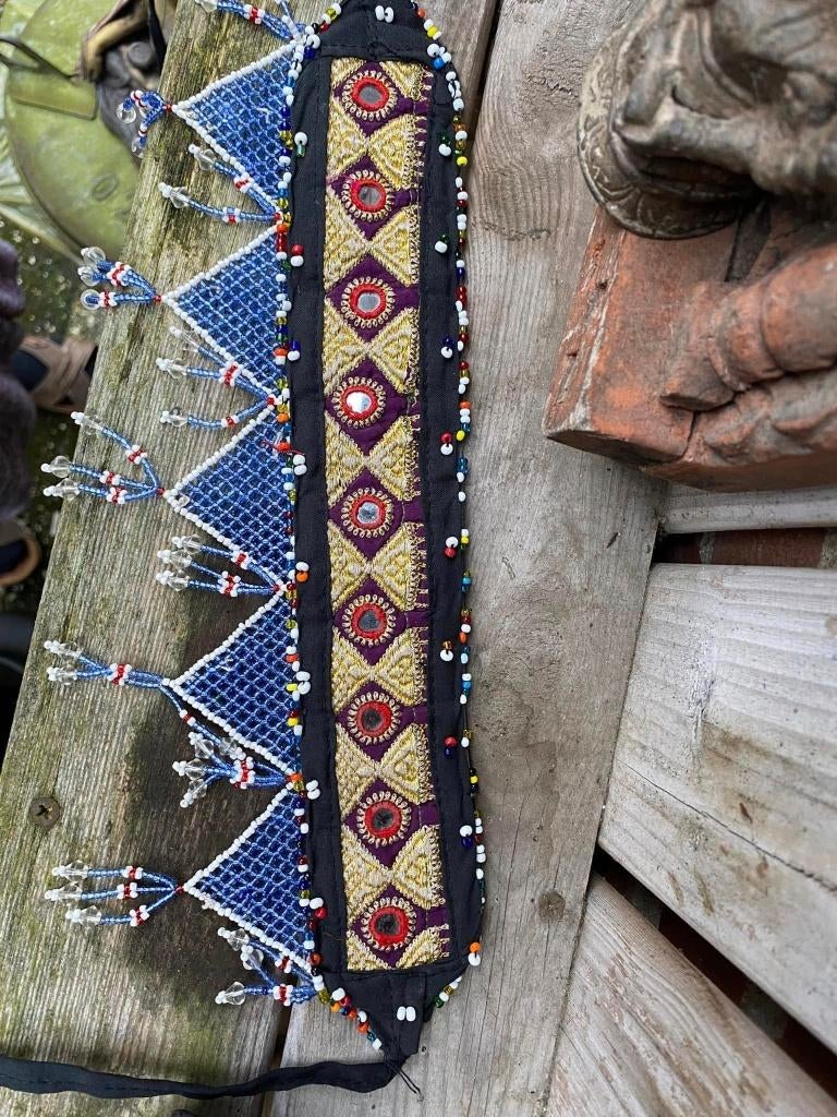 Prachtige hand gemaakte choker ketting., Overige materialen, Verstelbaar, Blauw, Nieuw