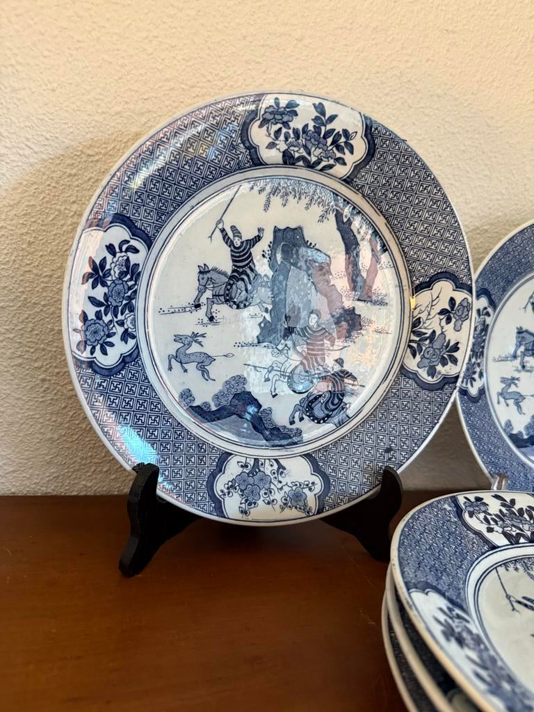 Antiek petrus Regout wandborden Blauw Wit, Ophalen of Verzenden