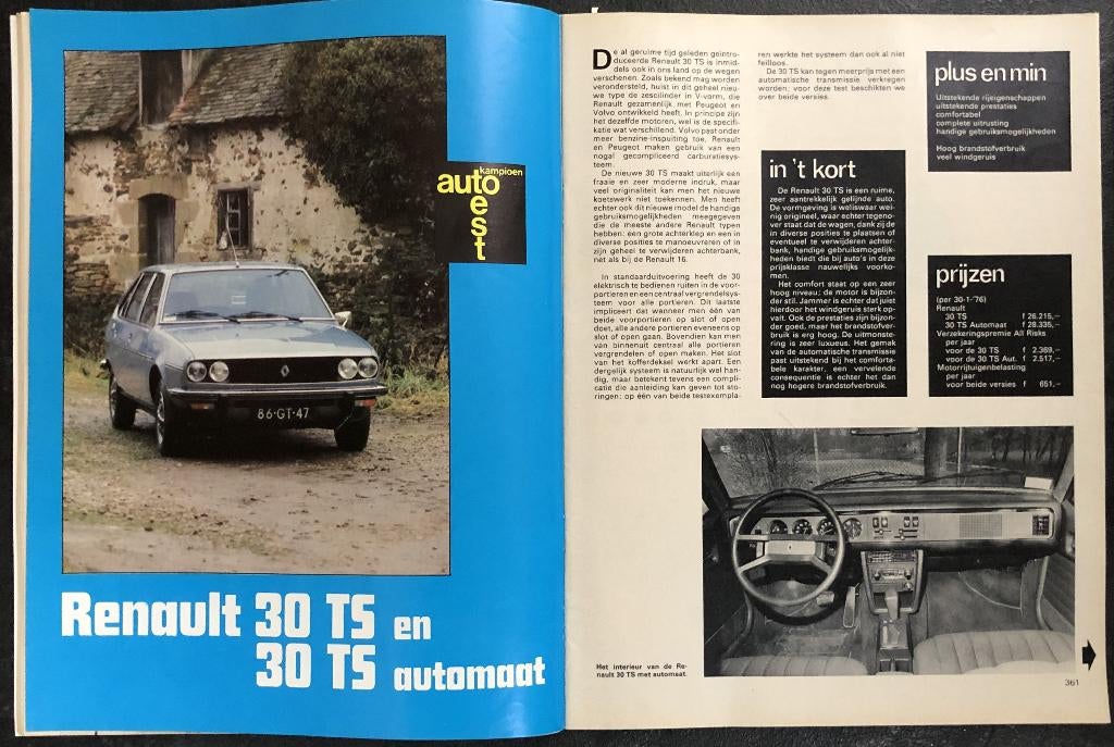 Renault 20 en 30 testen in Autovisie ea, Boeken, Auto's | Folders en Tijdschriften, Gelezen, Renault, Ophalen of Verzenden