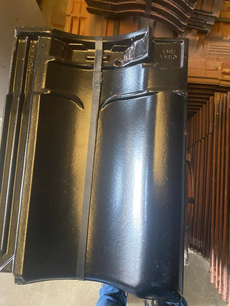 VHV Vario dakpannen, zwart, Ophalen, Gebruikt, Steen of Klei, Zwart