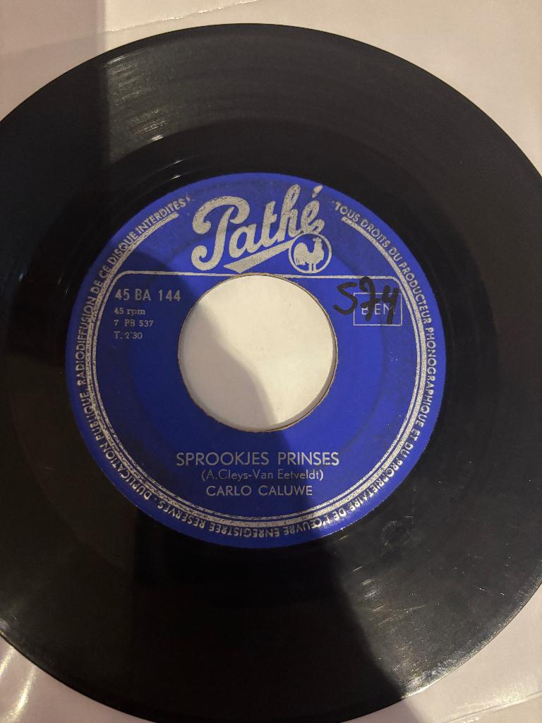 Single - Carlo Caluwé - Sprookjesprinses, Gebruikt, 7 inch, Single, Ophalen of Verzenden